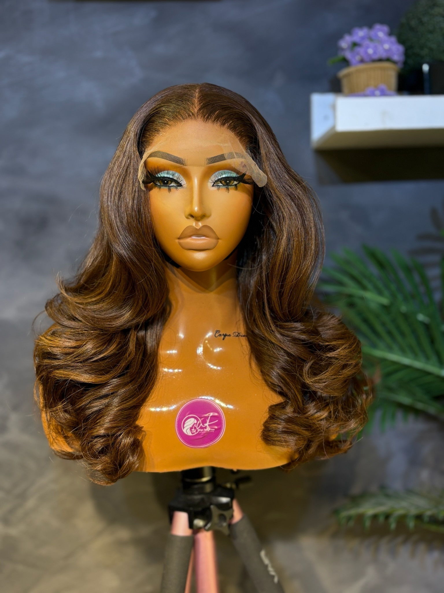 18” Luna single donor wavy paired with 5x5 closure — 18” Wavy