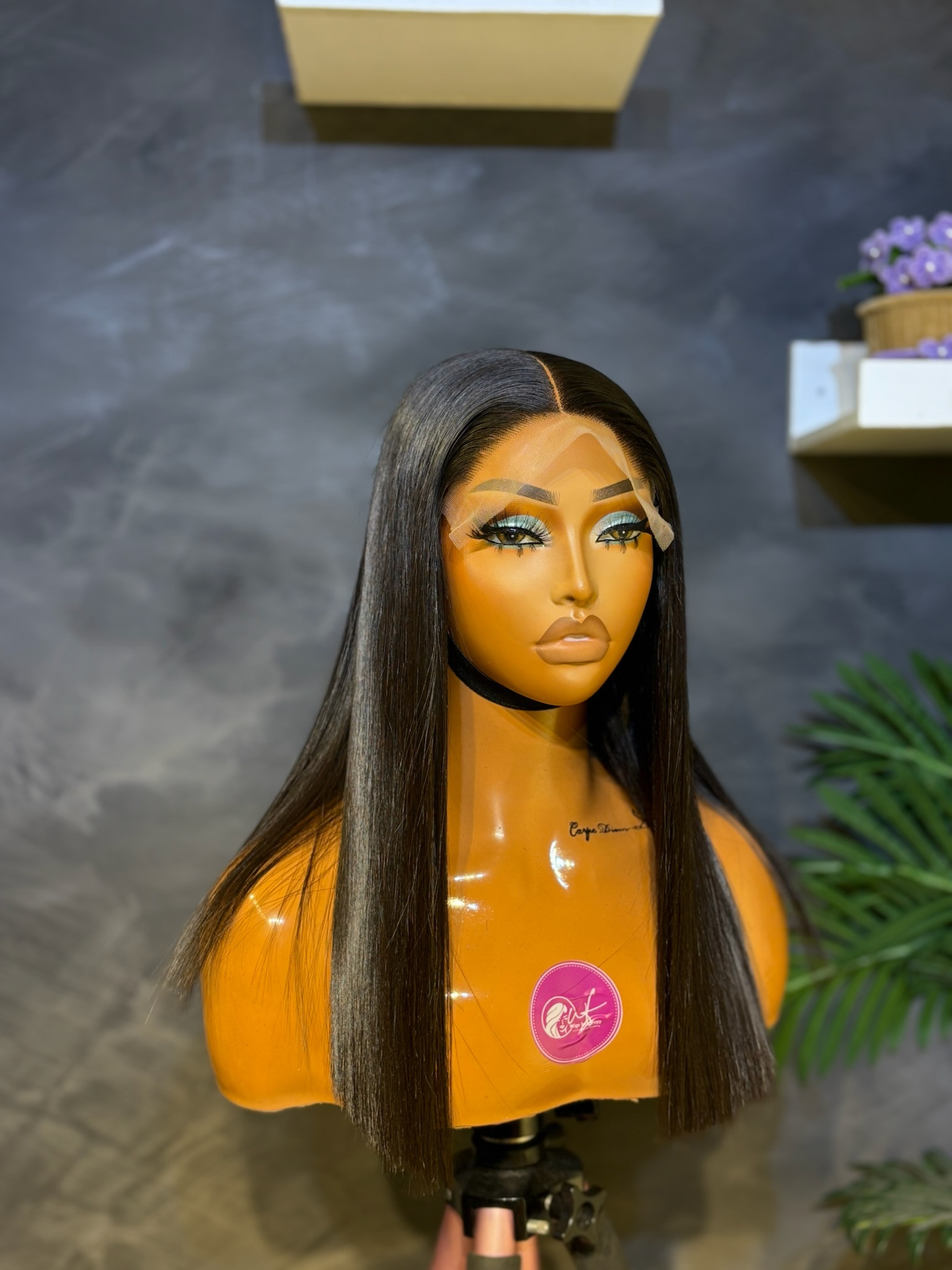 16” Virgin lux bone straight paired with 18” 5x5 closure — 16 Straight